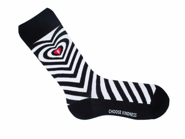 Accessories^Fluevog Shoes Baobao Vog Socks | Heart Illusion Sock Black/White
