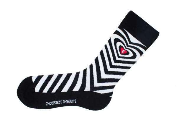 Accessories^Fluevog Shoes Baobao Vog Socks | Heart Illusion Sock Black/White