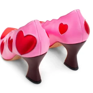 Women's^Fluevog Shoes Blaise | Pump With Applique Pink/Red