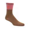 Men's^Fluevog Shoes Citta Vog Socks | Thick Colourblock Sock Pink/Brown