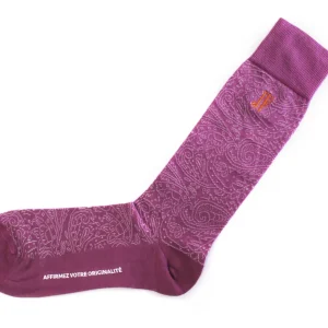 Accessories^Fluevog Shoes Dango Vog Socks | Paisley Knit Sock Purple/White
