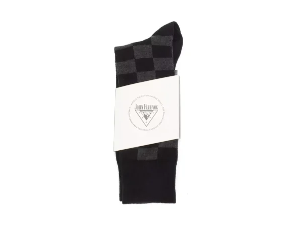 Accessories^Fluevog Shoes Diego Vog Socks | Checkered Sock Black/Grey