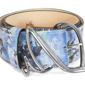 Accessories^Fluevog Shoes Gawain Belt | Wide Waist Belt Blue Graffiti