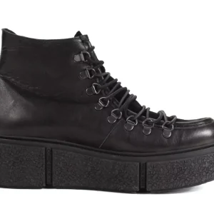 Men's^Fluevog Shoes Hooke | Lace-Up Platform Hiker Boot Black