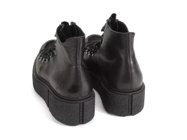 Men's^Fluevog Shoes Hooke | Lace-Up Platform Hiker Boot Black
