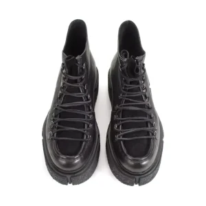 Men's^Fluevog Shoes Hooke | Lace-Up Platform Hiker Boot Black
