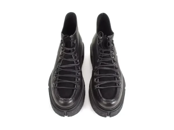 Men's^Fluevog Shoes Hooke | Lace-Up Platform Hiker Boot Black