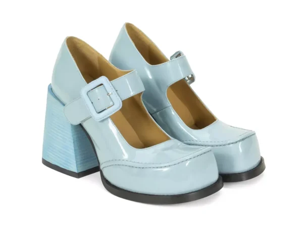 Women's^Fluevog Shoes Laurie | Platform Mary Jane Blue