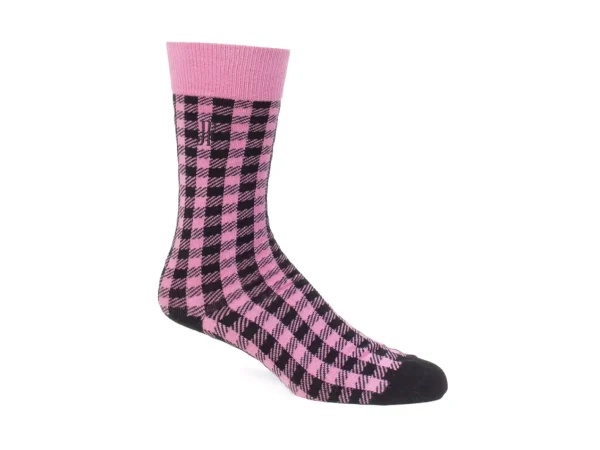 Accessories^Fluevog Shoes Leroy Vog Socks | Gingham Sock Pink/Black