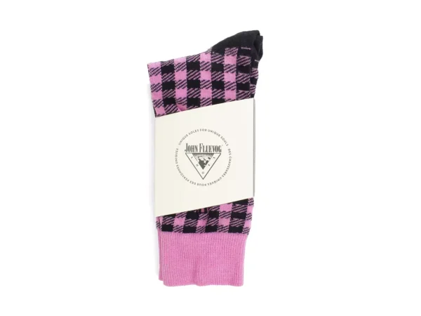 Accessories^Fluevog Shoes Leroy Vog Socks | Gingham Sock Pink/Black