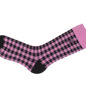 Accessories^Fluevog Shoes Leroy Vog Socks | Gingham Sock Pink/Black