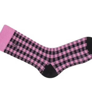 Accessories^Fluevog Shoes Leroy Vog Socks | Gingham Sock Pink/Black