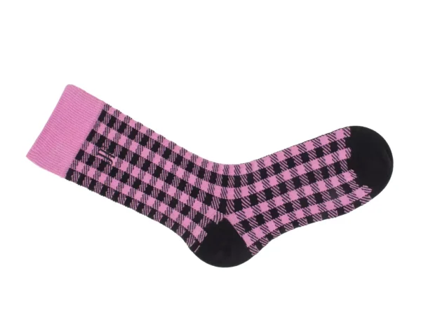 Accessories^Fluevog Shoes Leroy Vog Socks | Gingham Sock Pink/Black
