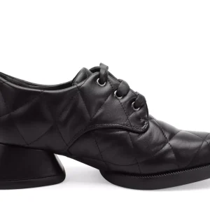 Women's^Fluevog Shoes Maika | Quilted Lace-Up Heel Black