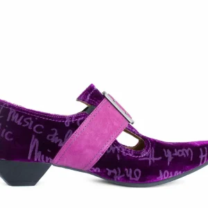 Women's^Fluevog Shoes Pilgrim | Buckled Victorian Loafer Purple Velvet