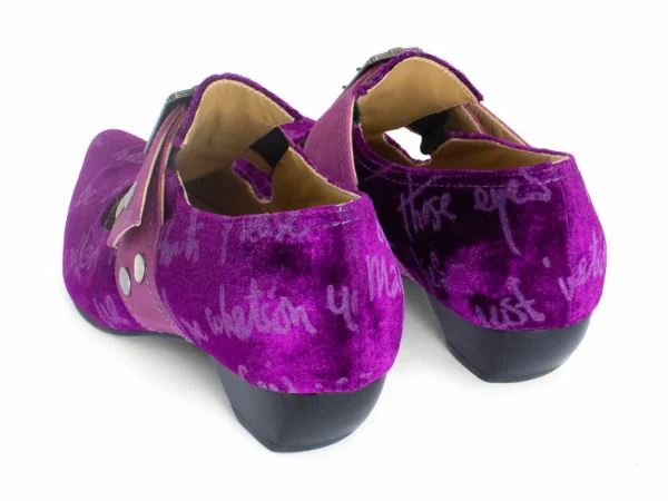 Women's^Fluevog Shoes Pilgrim | Buckled Victorian Loafer Purple Velvet