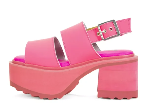 Women's^Fluevog Shoes Razzle | Platform Sandal Pink