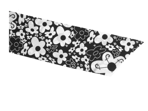 Men's^Fluevog Shoes Rebel Petal Scarf | Floral Tie Scarf Black/White