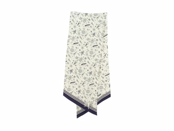 Accessories^Fluevog Shoes Vog Island Slim Scarf | Nautical Tie Scarf Cream/Navy