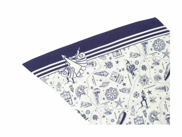 Accessories^Fluevog Shoes Vog Island Slim Scarf | Nautical Tie Scarf Cream/Navy