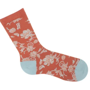 Women's^Fluevog Shoes Xay Xay Vog Socks | Custom Floral Sock Copper